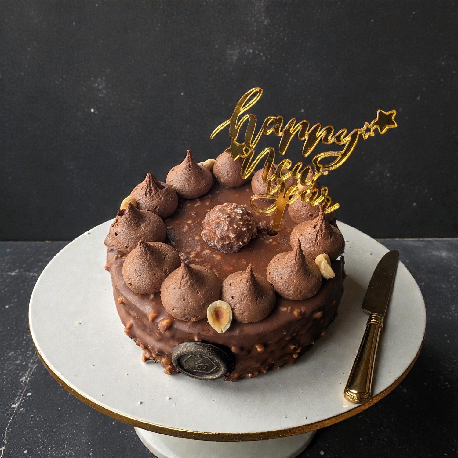 ZOROY  Ferro Rocher Hazelnut New Year Cake