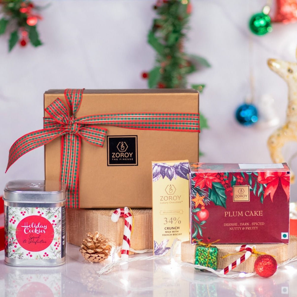 ZOROY LUXURY CHOCOLATE Christmas Trio Gift Hamper Combo For Celebration Festival Corporate Weeding X Mas Family Surprise New Year Kids Online Chocolate Gift Box