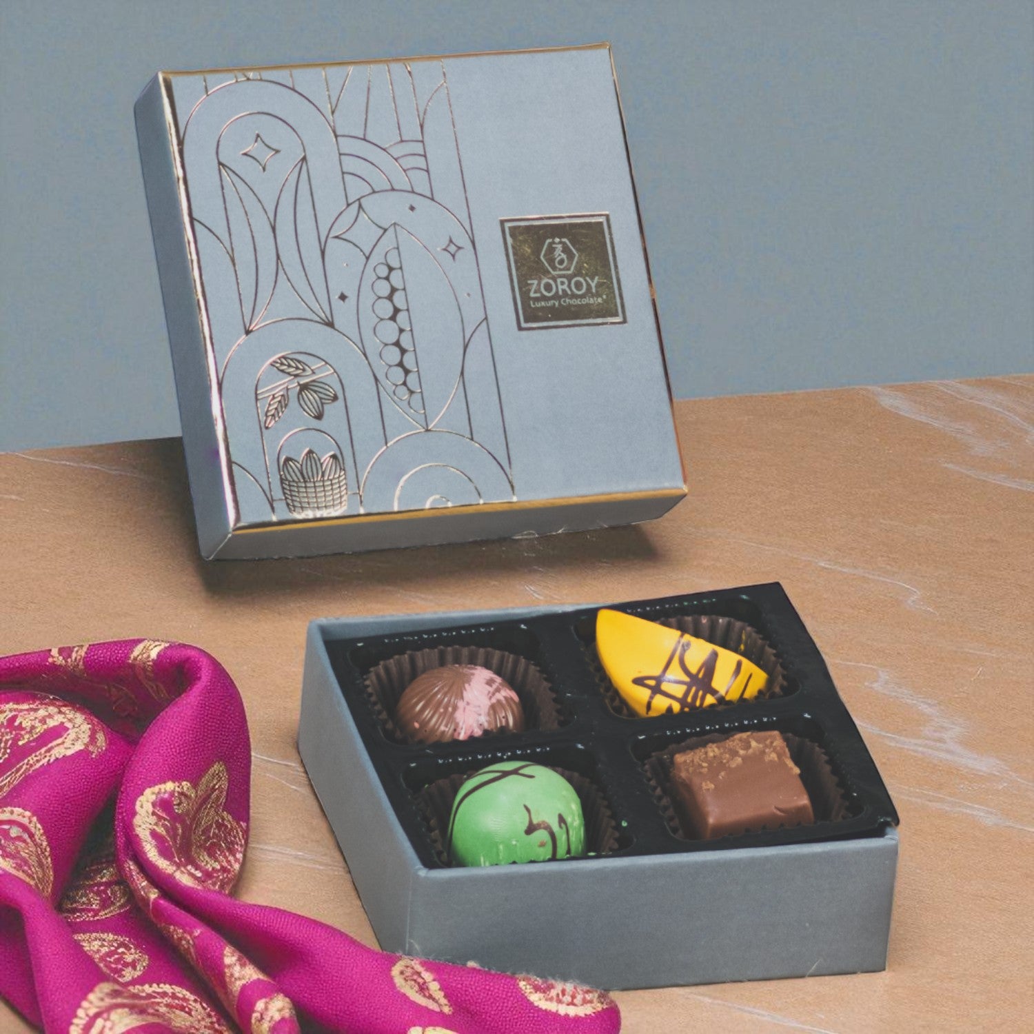 ZOROY Neel Seasonal Hamper |Festive Gift Box with Chocolates, Nuts & Usable Home Décor Gift | Premium Diwali & Bulk Corporate Gift Box