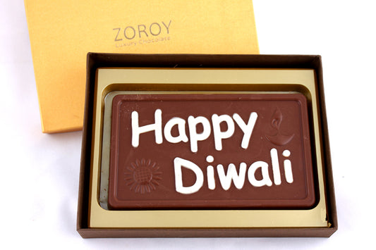 ZOROY Happy Diwali 200 Gms milk chocolate Bar