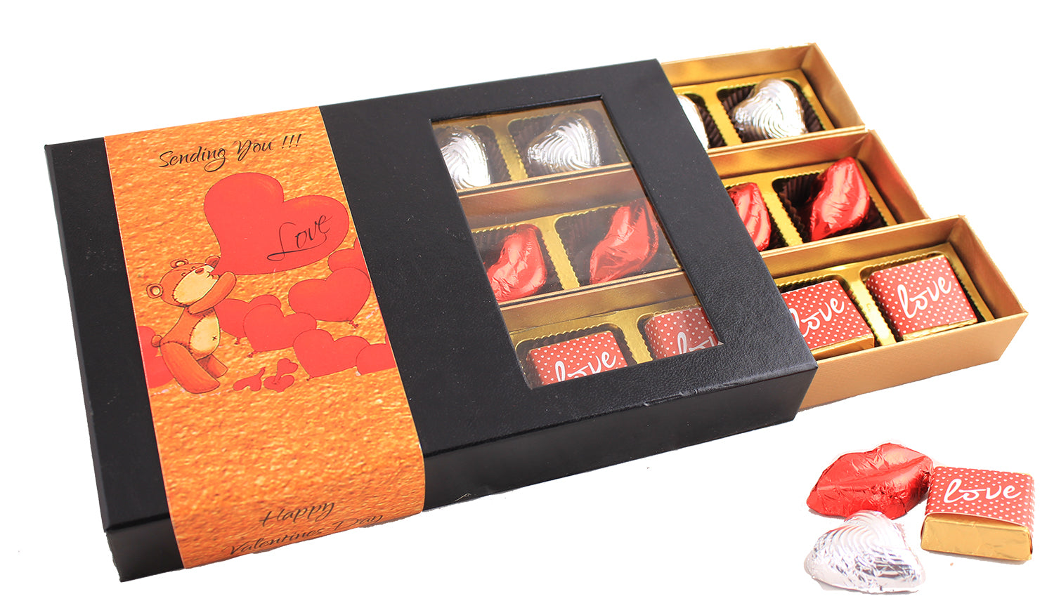 ZOROY Valentines Box of Love, Kisses and Hearts