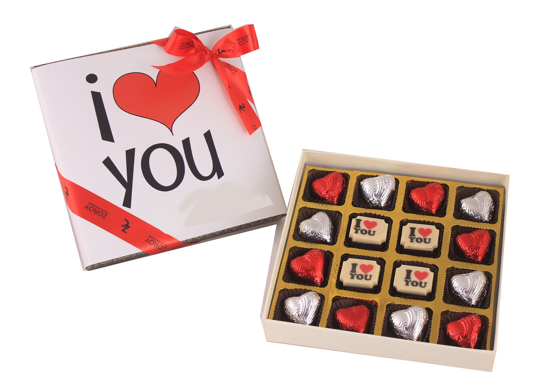 ZOROY LUXURY CHOCOLATE Valentines Day Gift Box of I love you chocolates - 170G For Girlfriend | BoyFriend Anniversary Gifts For Wife | Husband | Love Message Chocolates | Chocolate Hamper For Couples