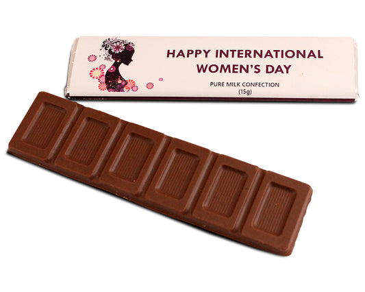 ZOROY 4 gift bar set - Pure milk Confection chocolate bar 15 gms each wishing Happy International women's day - 60gms