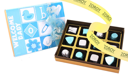 Box for Baby Boy 12 chocolates