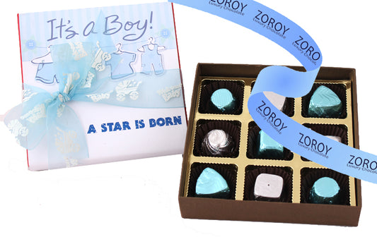 Box for Baby Boy 9 chocolates