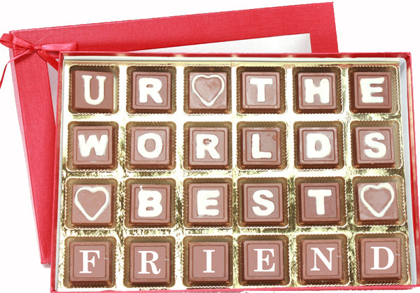 ZOROY Friendship Day Special Chic Red Gift Box with 24 Milk Chocolates
