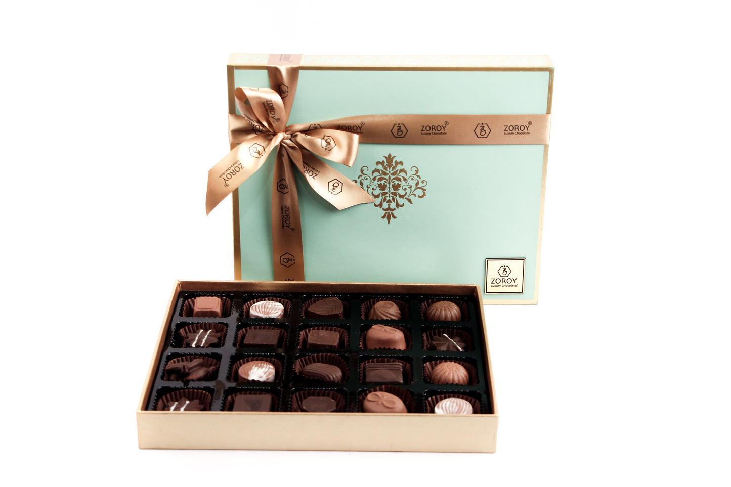 ZOROY Peacock Themed Box With 20 Assorted Delite Chocolate Gift Pack ( 220)