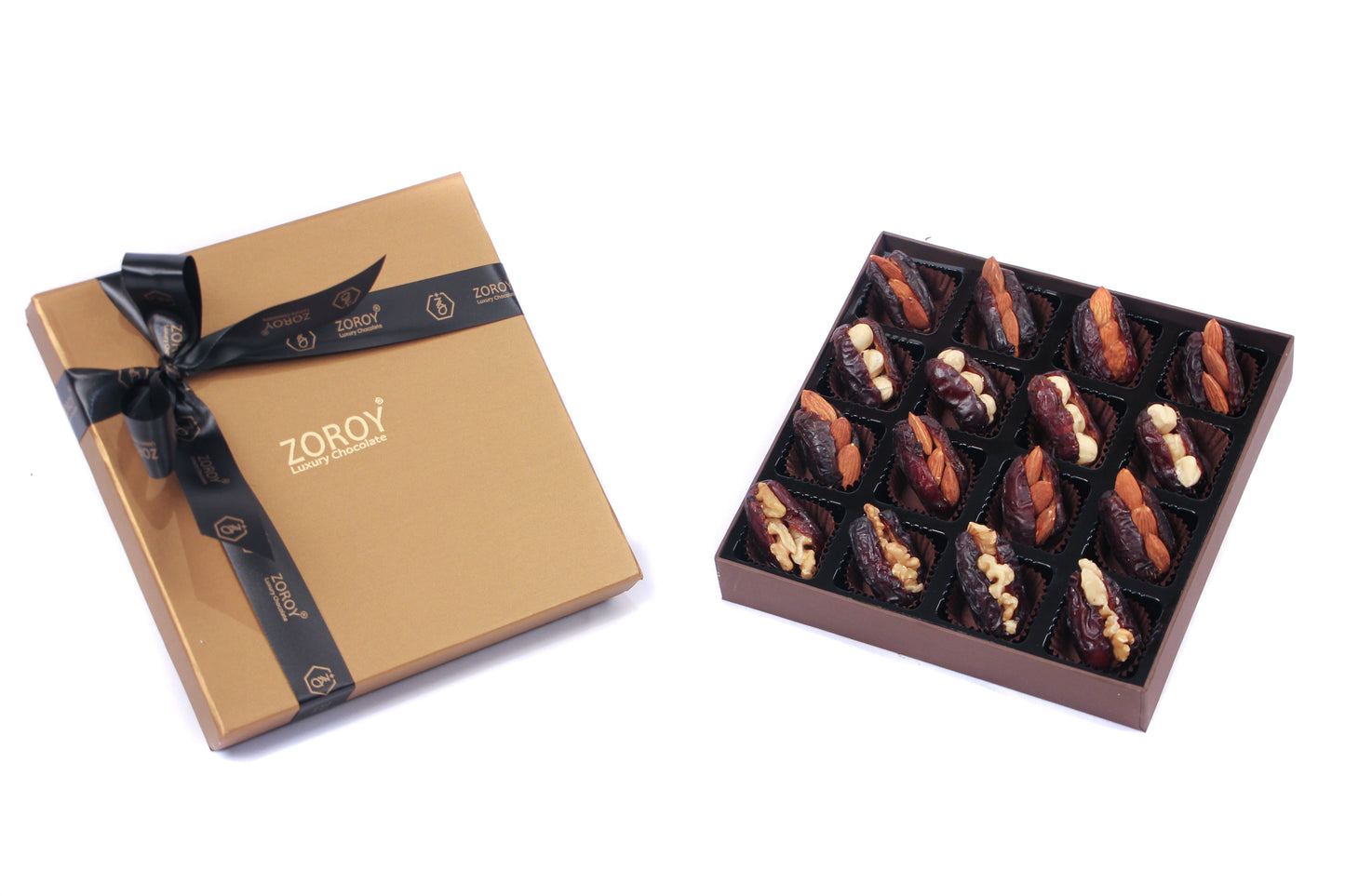 ZOROY Eid & Ramzan Box with 16 dry fruit Dates - 190 Gms