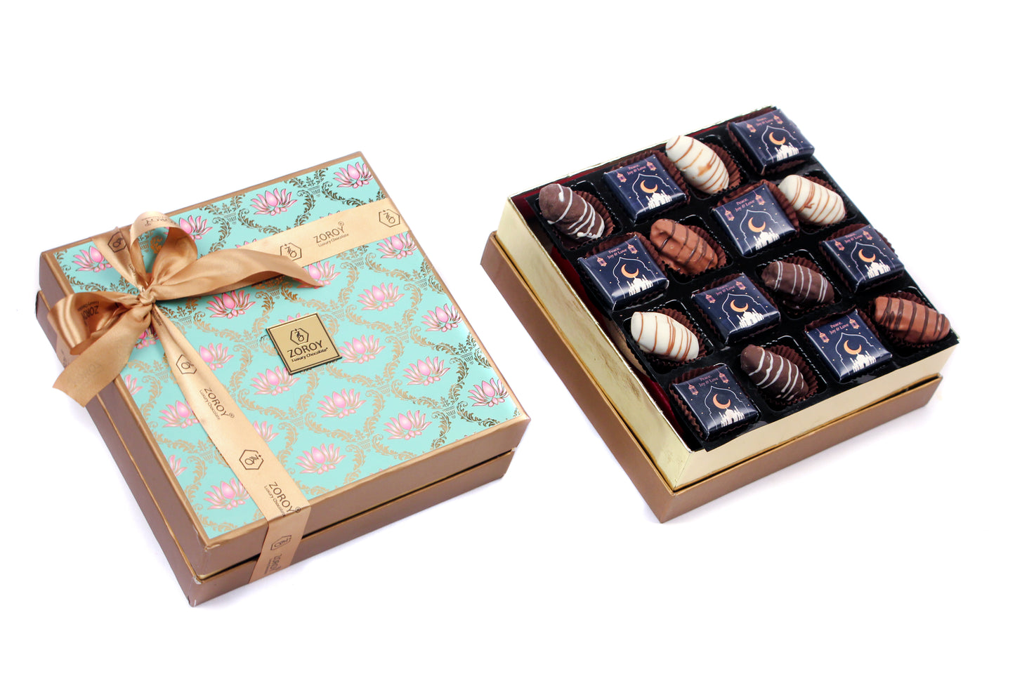 ZOROY EID & Royal Ramadan Assorted Dates and Chocolate Gift Box - 190 Gms