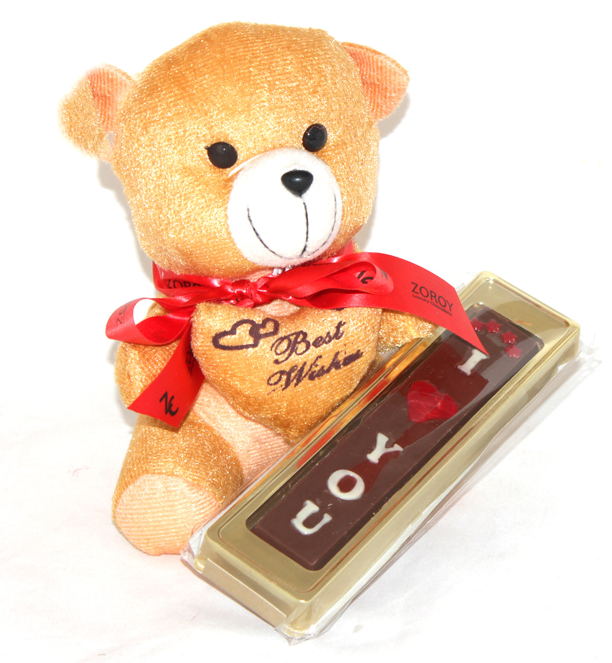 ZOROY Teddy with I Love You chocolate Bar