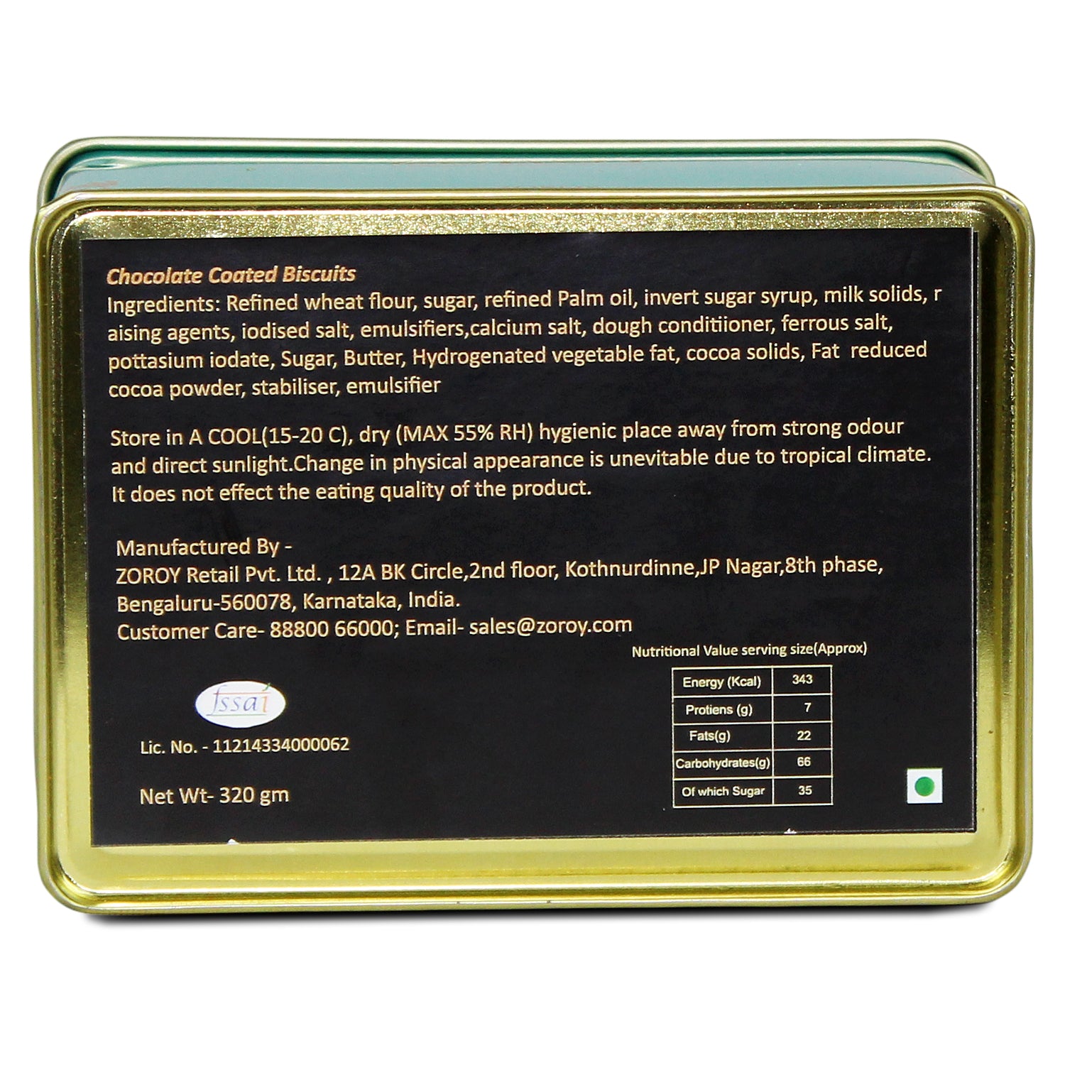 ZOROY Luxury Chocolate coated Biscuits | Biscuit chocolate | Crisp Biscuits dipped in chocolate | Gourmet chocolate gift box | 16 nos | 240 grams