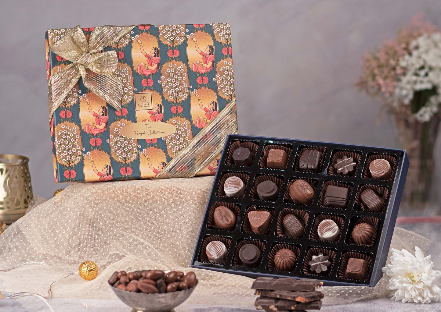 ZOROY Diwali special gift box of 20 assorted chocolates
