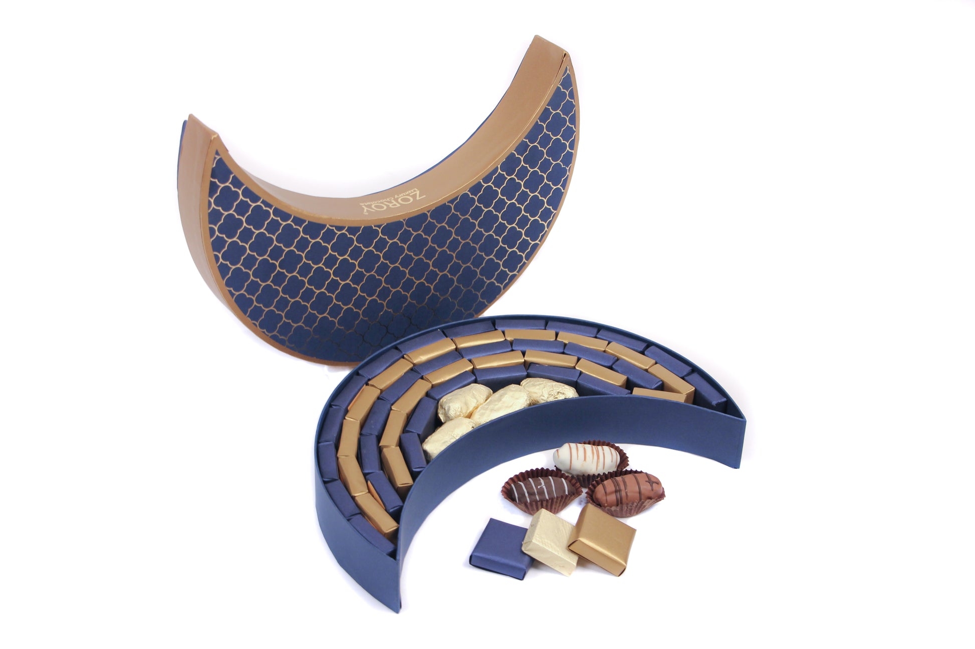ZOROY Eid & Ramzan Special Moon Box with Chocolates and dates - 630