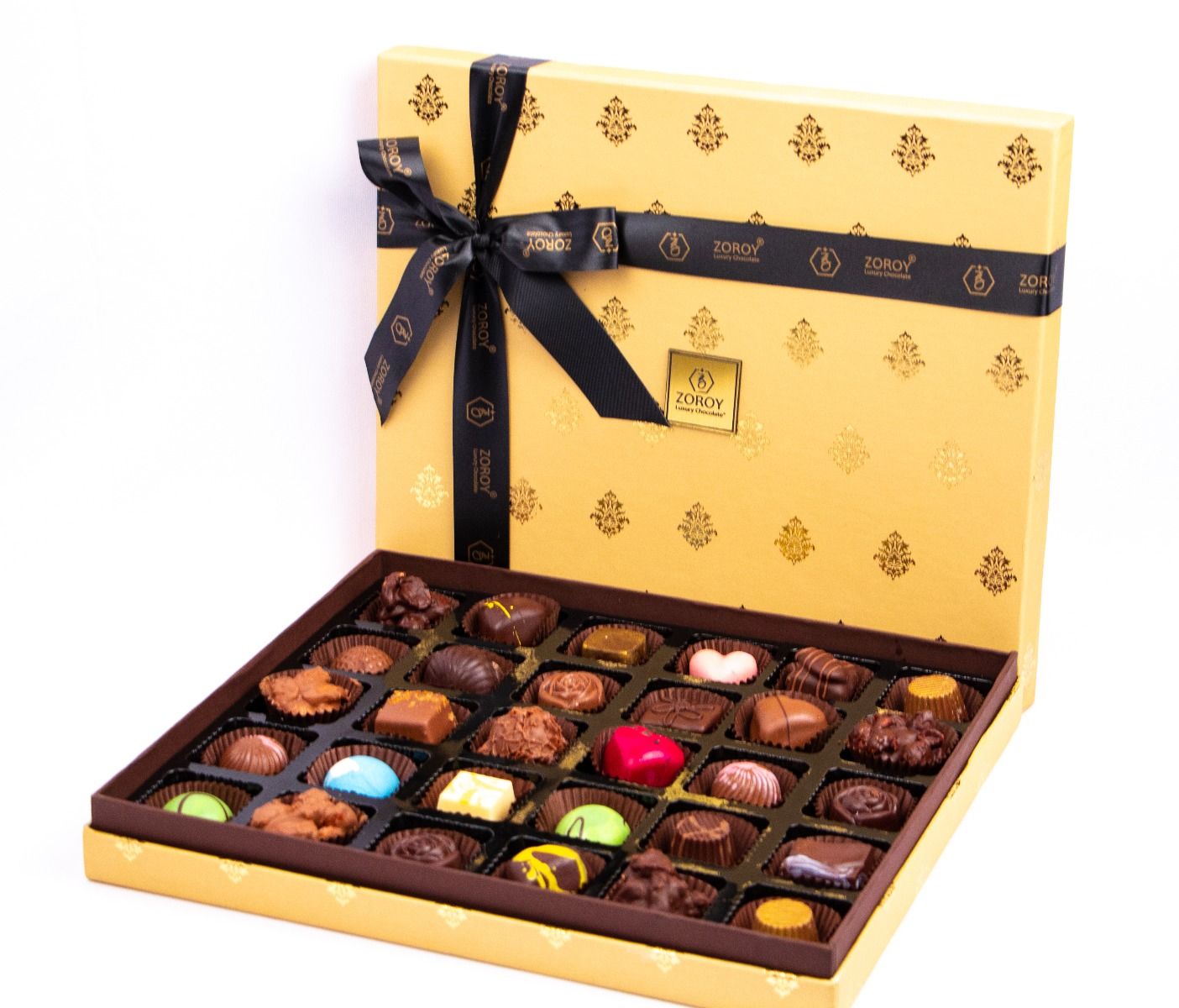 ZOROY LUXURY CHOCOLATE Box of 30 Pure Couverture Chocolate |Signature