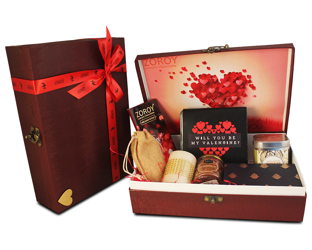 ZOROY Luxury Chocolate Valentines Love Sandook of assorted goodies