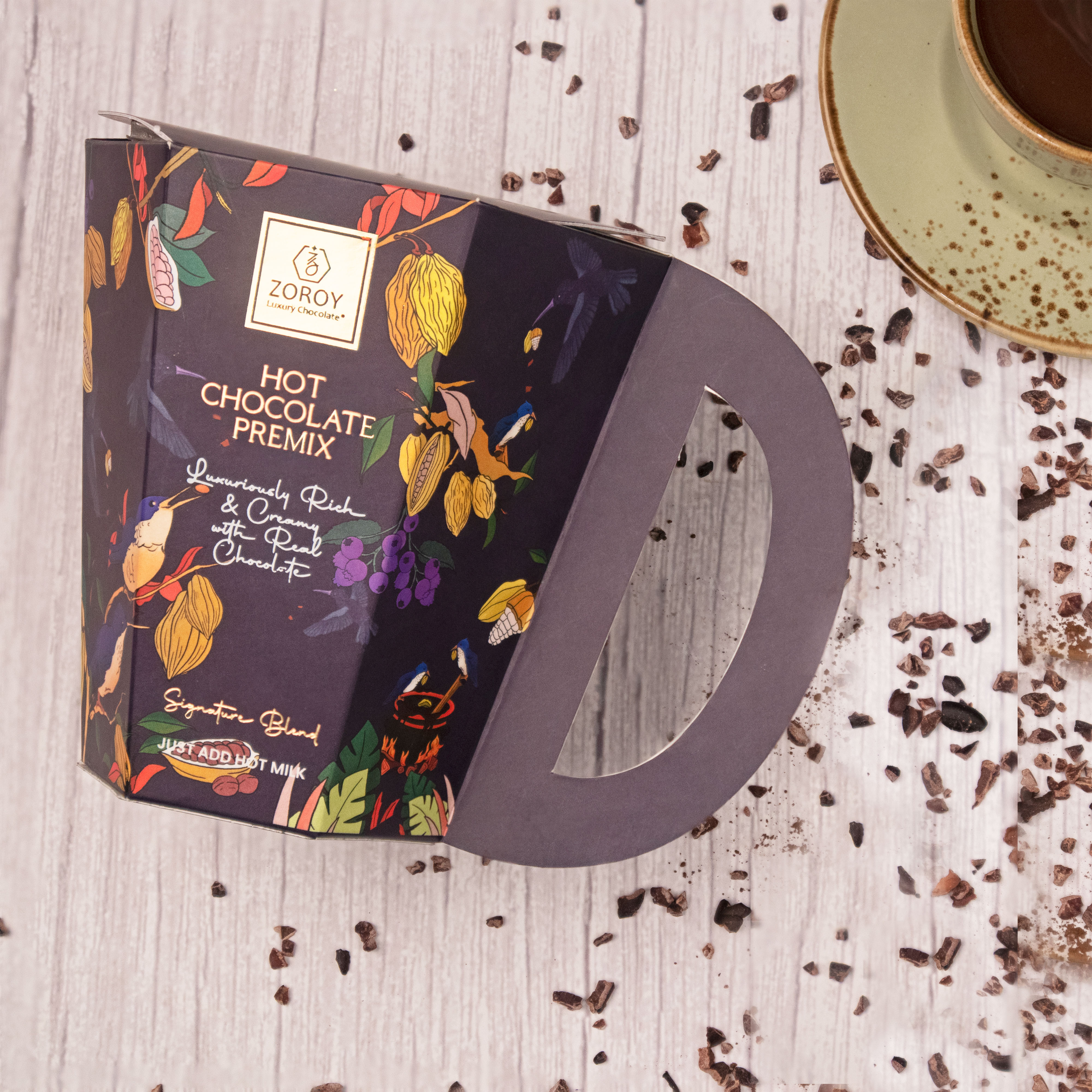 ZOROY Gourmet Premium Signature Thick Belgian style Hot Chocolate Premix | 4 servings