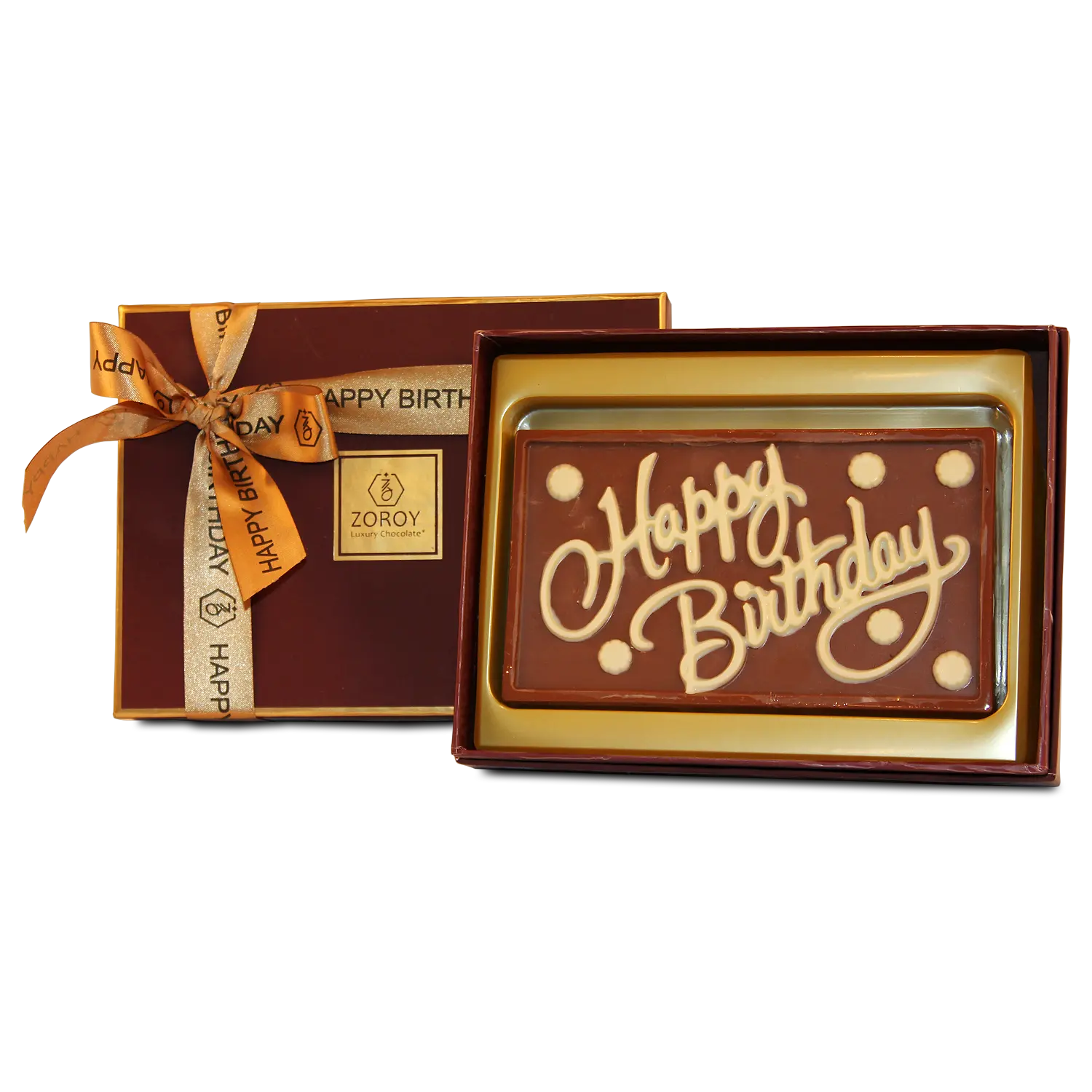 ZOROY Signature Belgian Style Personalised Happy Birthday embossed Bas - 200 Gms