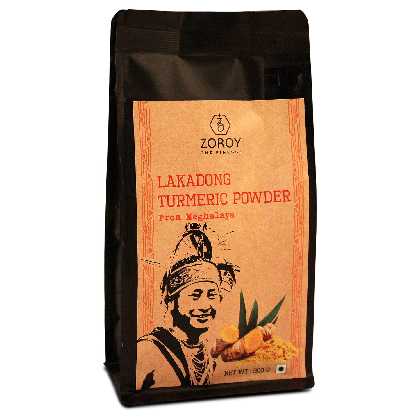 ZOROY THE FINESSE Lakadong Turmeric from Meghalaya | High Curcumin Turmeric | Khasi Haldi Powder | Direct from Farmers of Meghalaya | Lakadong Turmeric | No artificial colours | No preservative | 200G