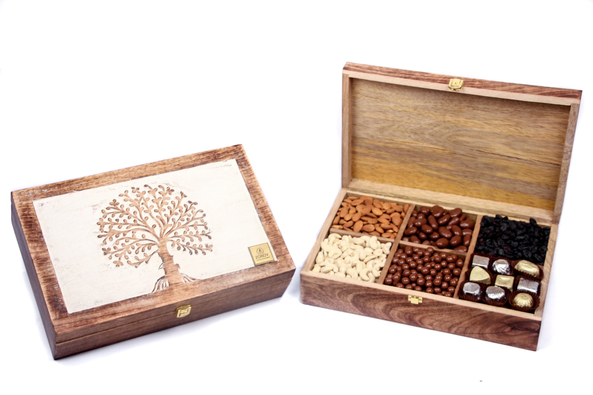 ZOROY Tree of life wood box hamper