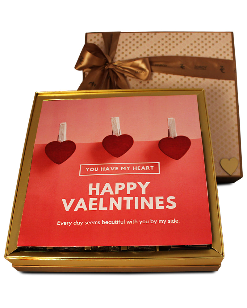 ZOROY Luxury Chocolate Valentine Love Elegance Gift Hamper For Girlfriend | BoyFriend Anniversary Gifts For Wife | Husband | Love Message Chocolates | Chocolate Hamper For Couples